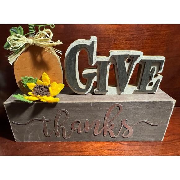 Thanksgiving Bundle Beaded Sign, Lund Lites Pilgrim, Thankful Dish, Give Thanks - Picture 5 of 8